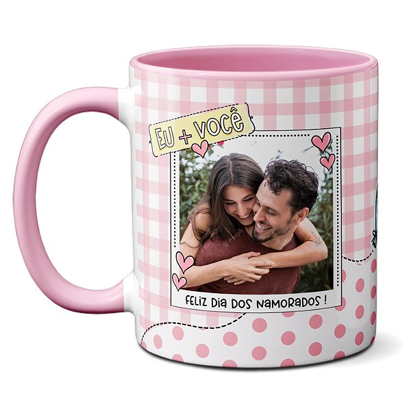Caneca Namorados Eu + Você Colecionando Momentos Com Foto