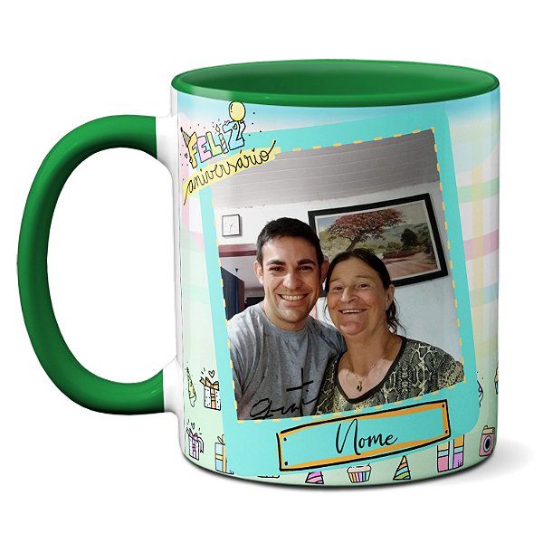Caneca Parabéns Com Foto Você Seja Muito Feliz Aniversário