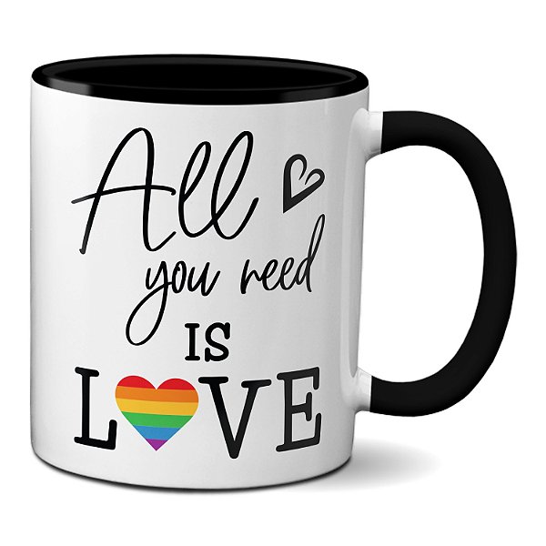 Caneca LGBT All You Need Is Love Presente Orgulho Gay