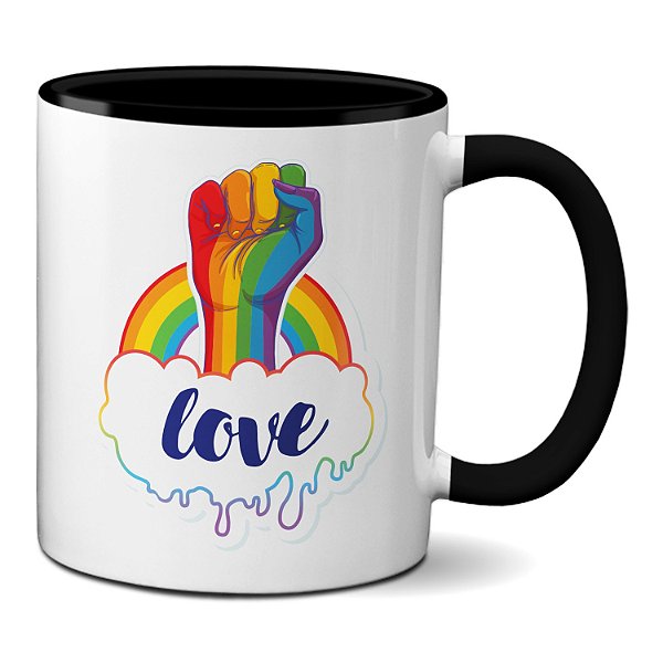 Caneca Orgulho LGBTQIA+ Pride Love Amor Presente Criativo