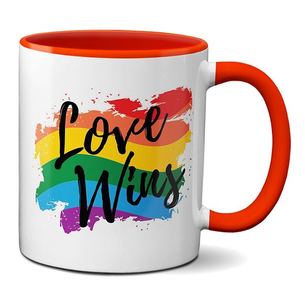Caneca LGBTQIA+ Love Wins o Amor Vence Presente Criativo