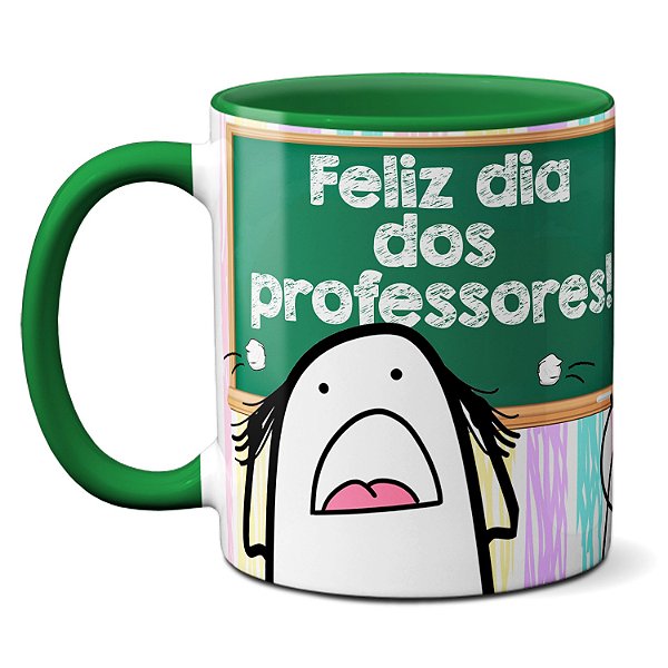 Caneca Flork Meme Professor Paciência No Coração Presente