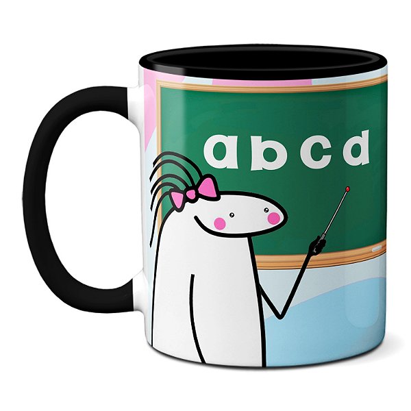 Caneca Flork Feliz Dia Dos Professores Ensinar Viver Educar