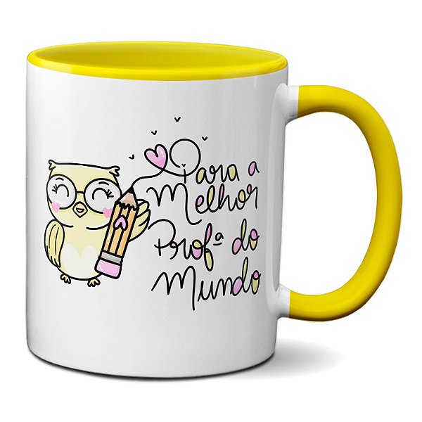 Caneca Presente Fofo Para A Melhor Professora Do Mundo