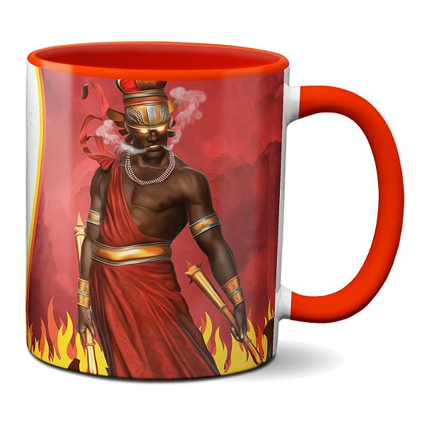 Caneca Xangô Orixá Candomblé Poderoso Guerreiro Rei De Oyó