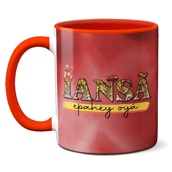 Caneca Iansã Guerreira Valente Orixá Dos Ventos Tempestades