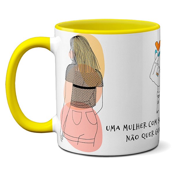 Caneca Mulher Com Saúde Mental Não Quer Guerra Com Ninguém