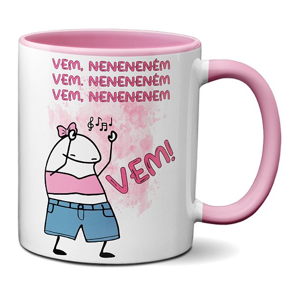Caneca Flork Engraçada Carnaval Dançando Vem Neneneném Vem!