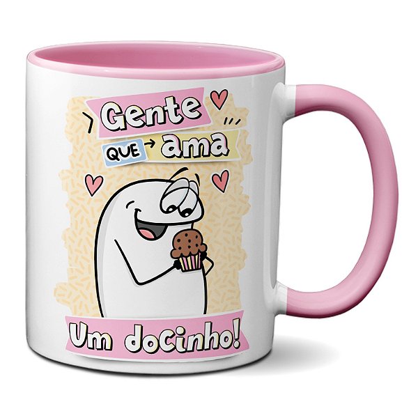 Caneca Flork Gente Que Ama Um Docinho Presente Fofinho