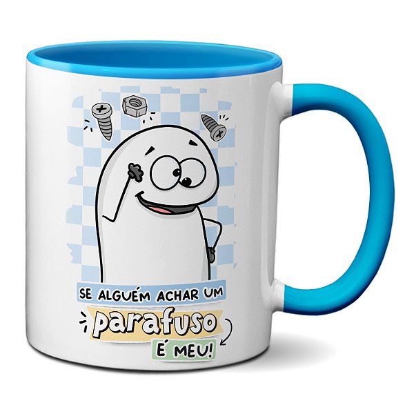 Caneca Engraçada Flork Se Alguém Achar Um Parafuso É Meu
