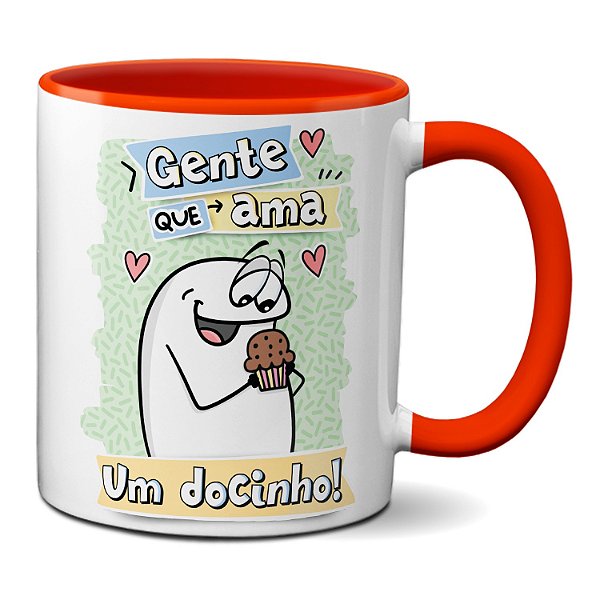 Caneca Flork Gente Que Ama Um Docinho Presente Fofinho