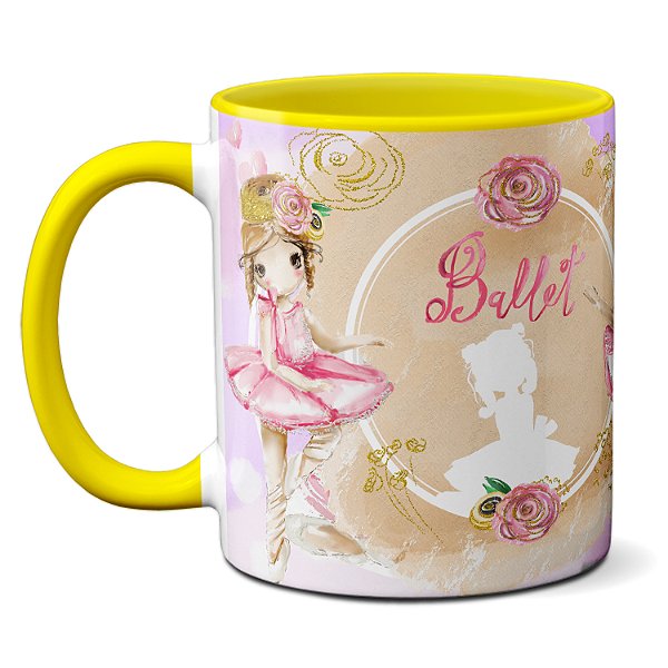 Caneca Fofa Bailarina Ballet Presente  Grand Battement Balé