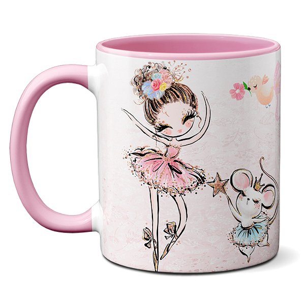 Caneca Exclusiva Da Bailarina Balé Presente Fofo Ballet