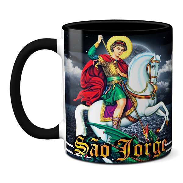 Caneca Personalizada Salve, São Jorge! Protetor Guerreiro