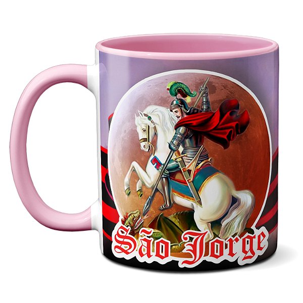 Caneca Religiosa Personalizada Salve São Jorge Rogai Por Nós