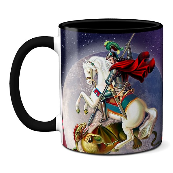 Caneca Presente São Jorge Rogai Por Nós! Devoção Religiosa