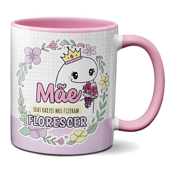 Caneca Flork Mãe Suas Raízes Nos Fizeram Florescer Presente