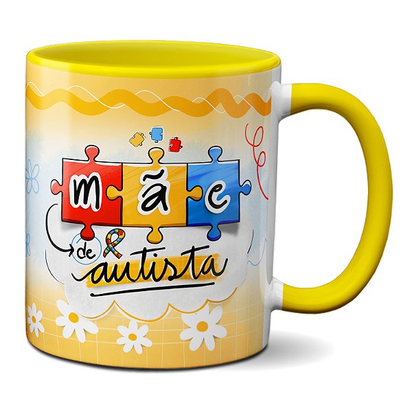 Caneca Fofa Presente Para Mãe De Autista Xícara Criativa