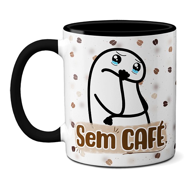 Caneca Fofinha Flork Sem Café (Triste) Com Café (Feliz)