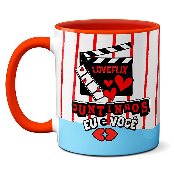 Caneca Namorados Fofos Amo Nossas Noites De Filmes E Risadas
