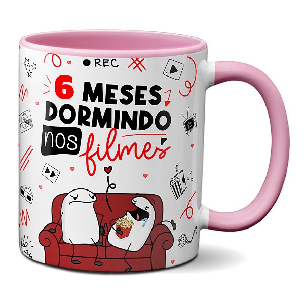 Caneca Flork Namorados Há [tempo] Meses Dormindo Nos Filmes