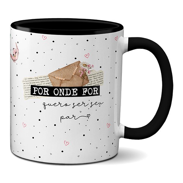 Caneca Fofinha Fusca Por Onde For Quero Ser Seu Par Presente