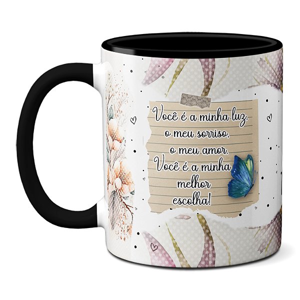 Caneca Namorados Você É Luz Do Meu Sorriso A Melhor Escolha