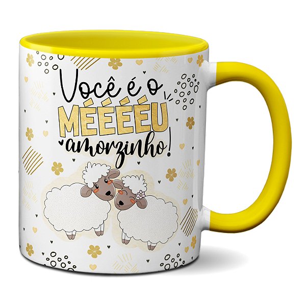 Caneca Namorados Fofos Ovelhas Você É Méééééu Amorzinho!