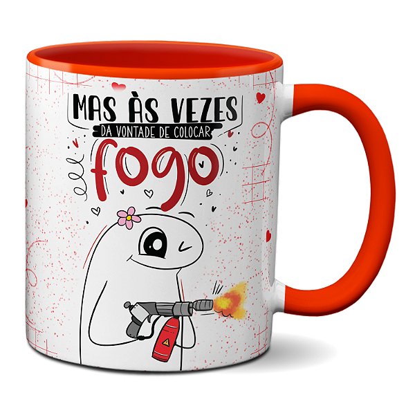 Caneca Flork Namorada Te Amo Mas As Vezes Da Vontade De...