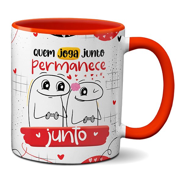 Caneca Flork Namorados Gamer Quem Joga Junto Permanece Junto