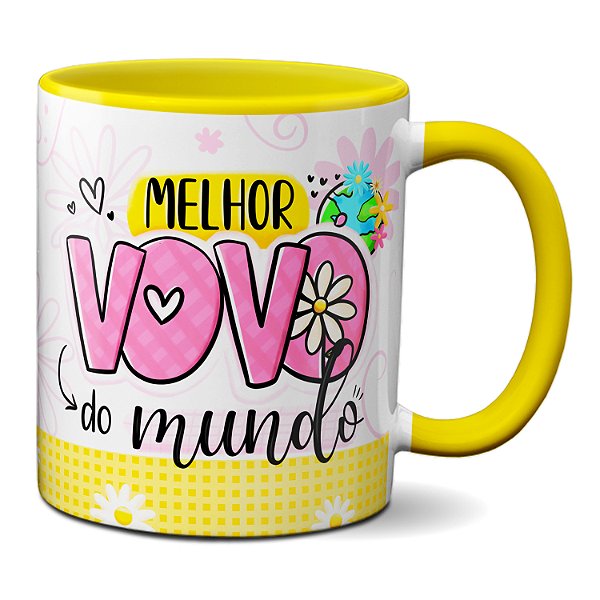 Caneca Presente Fofo Para A Melhor Vovó Do Mundo