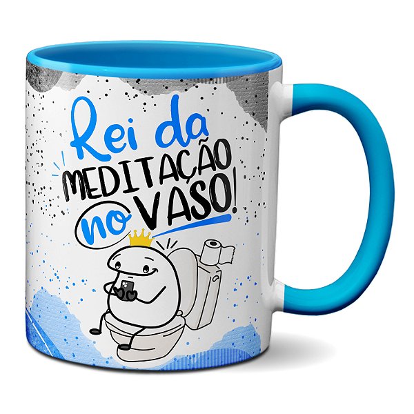Caneca Flork Engraçado Rei Da Meditação No Vaso Presente