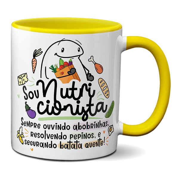 Caneca Flork Sou Nutricionista Sempre Ouvindo Abobrinhas