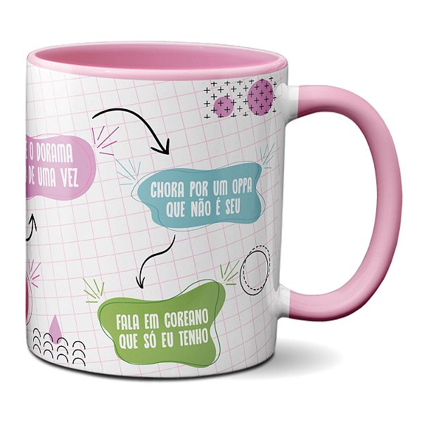 Caneca Dorama Toda Dorameira Presente Criativo K-Drama