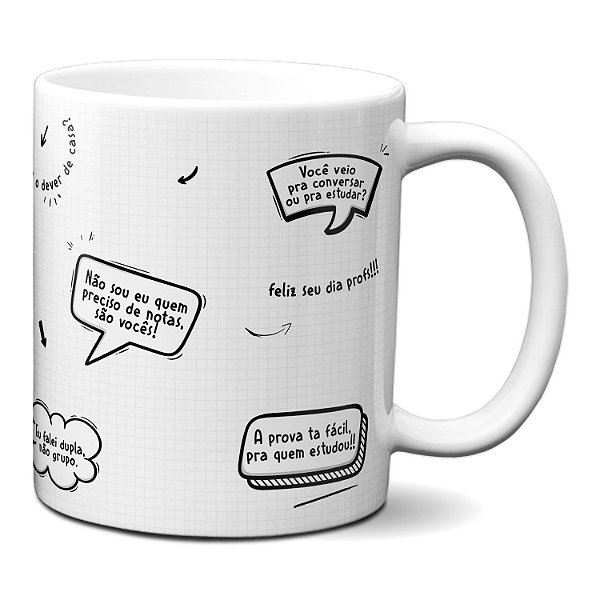 Caneca Engraçada Frases de Professores Xícara Divertida