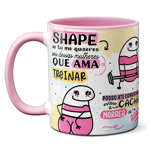 Caneca Engraçada Shape Se Tu Quiseres Música Mulher Academia