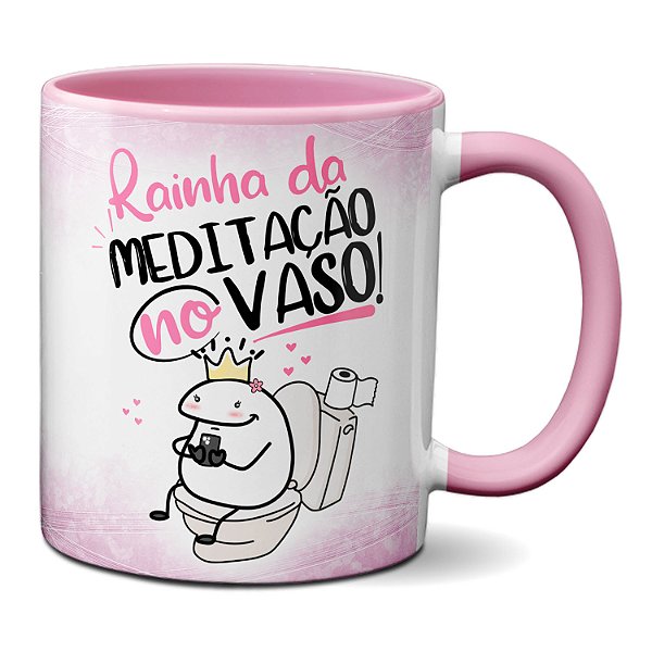 Caneca Rainha Da Meditação No Vaso Mãe Flork Engraçado