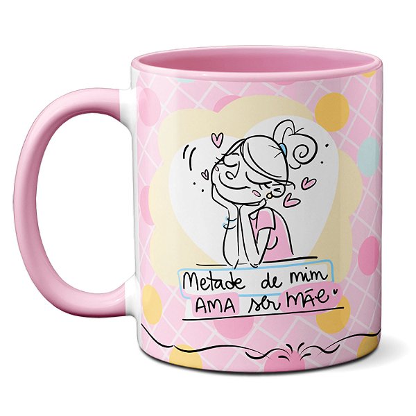 Caneca Dia das Mães Amo ser mãe mas tô com sono Presente