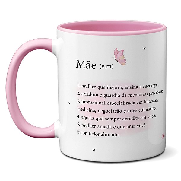 Caneca Dia das Mães Significado Mãe: Ensina Encoraja Guardiã