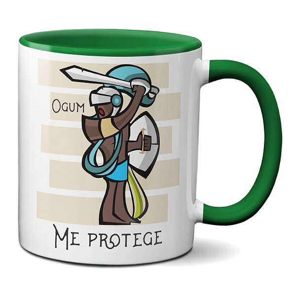 Caneca Ogum Orixá Guerreiro Senhor da Guerra Meu Protetor