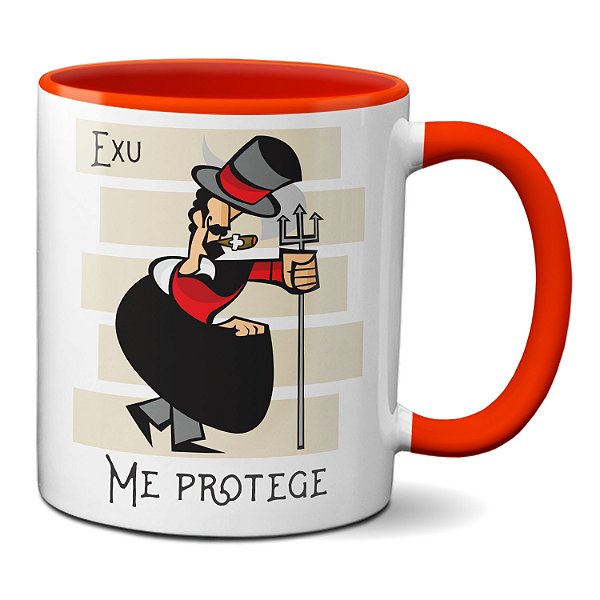 Caneca Exu Guardião Defensor Orixá Meu Protetor