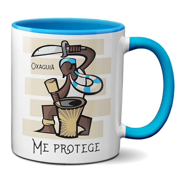 Caneca Oxaguiã Jovem Guerreiro Filho Oxalá Xícara Protetor