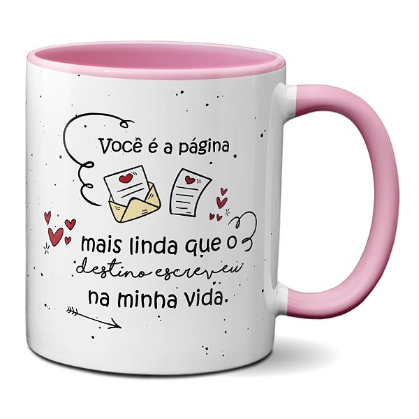 Caneca Namorados Você É A Página Mais Linda Na Minha Vida