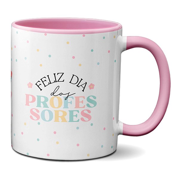 Caneca Feliz dia dos Professores Xícara Criativa Frase