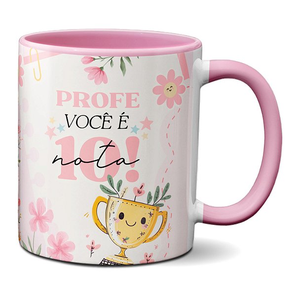 Caneca Professora Nota 10 Ensina Brincando com Paciência