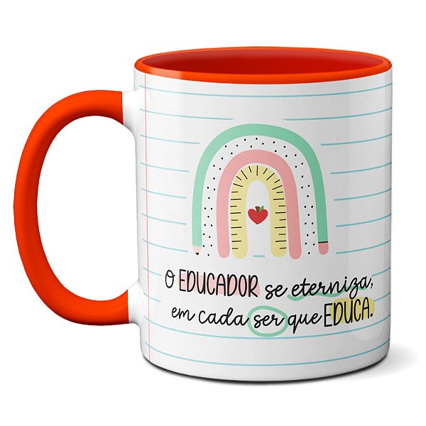 Caneca Fofinha Professor Se Eterniza em Casa Ser Que Educa