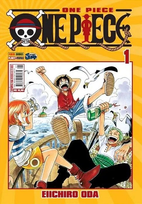 One Piece Vol. 1, de Eiichiro Oda (ed. simples, capa mole em português)