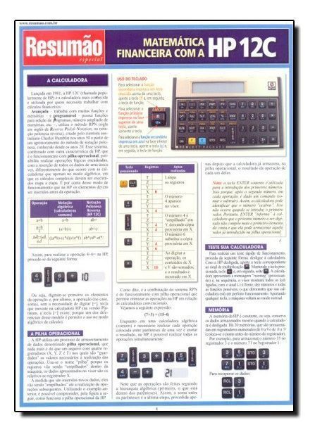 Matemática Financeira Com a Hp 12C