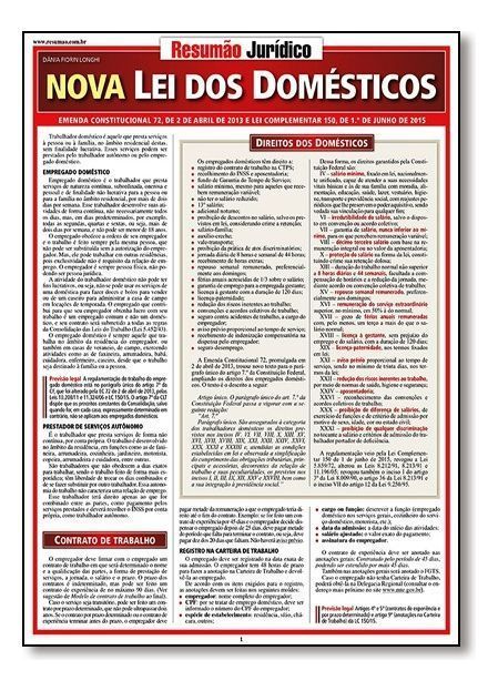 Nova Lei Dos Domésticos