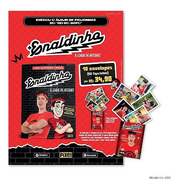 Enaldinho - Pack Com 50 Figurinhas